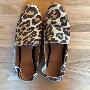 Halogen Calf Hair Leopard flats